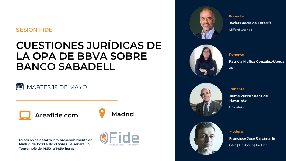 Sesión: Cuestiones jurídicas de la OPA de BBVA sobre Banco Sabadell ...